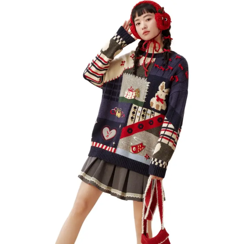 ZIHAN Sweater Women's Deep Navy Blue-1