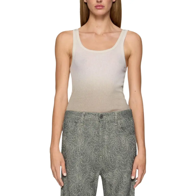 Dondup Ribbed Scoop neck Tank Top-1