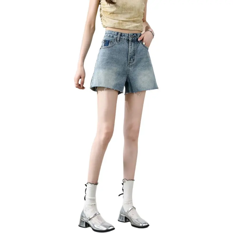 FASTFISH Denim Shorts Women's Blue-3