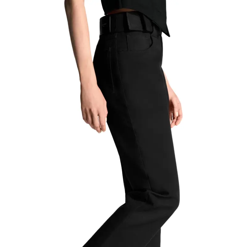 LOUIS VUITTON Casual Pants Women's Black-4