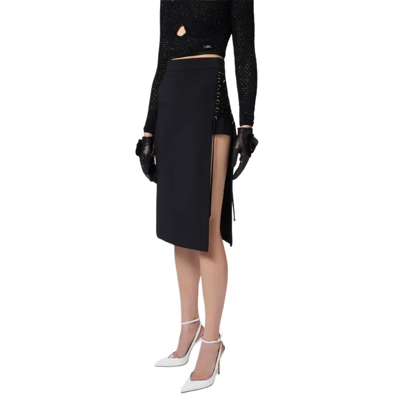Elisabetta Franchi Lace up Skirt-3