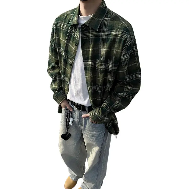 TESTUNG Knitwear Unisex Blue Brown Plaid-8