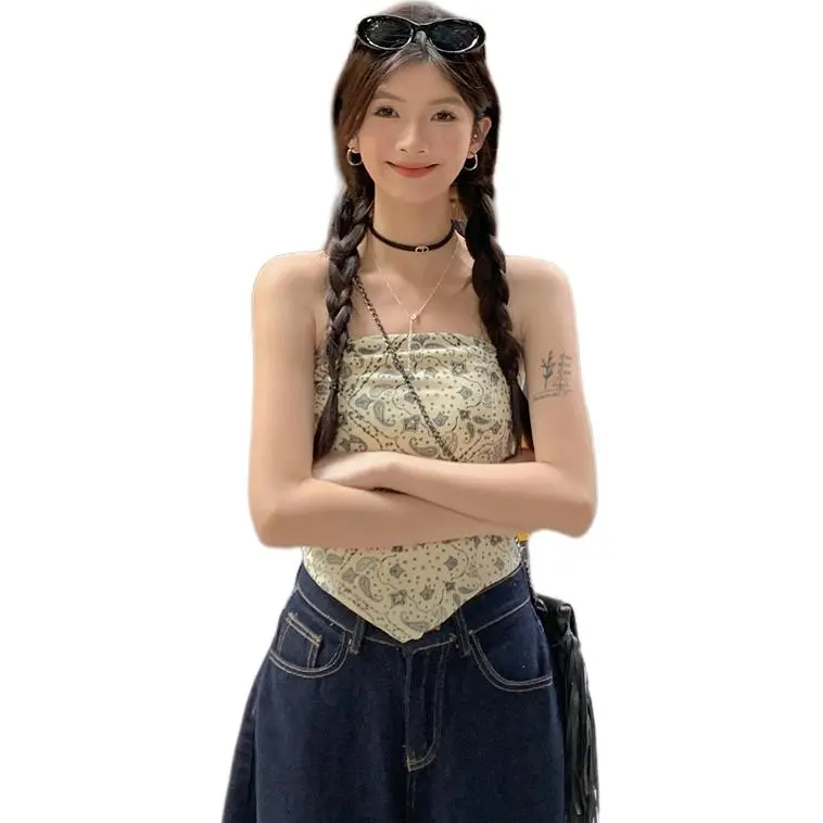 Mu Xiao Xin Tank Tops Women's Apricot-2