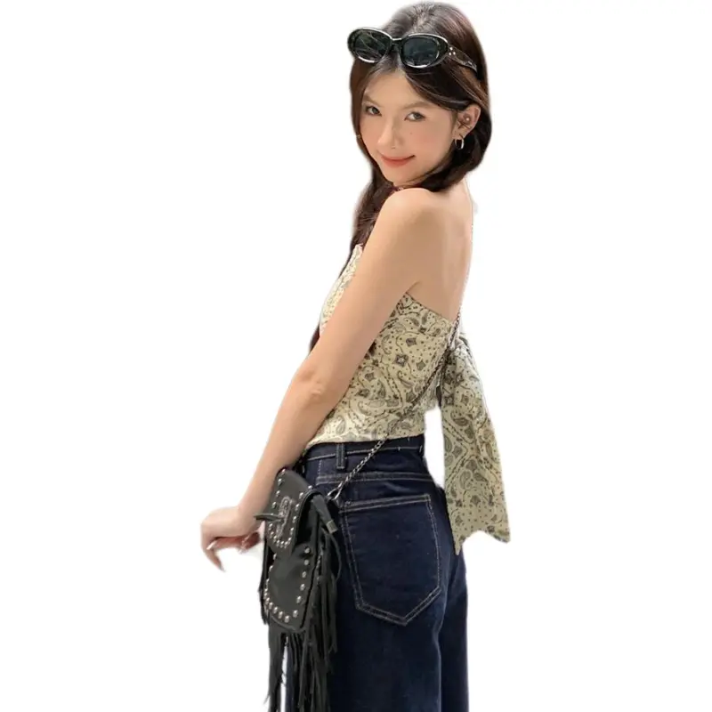 Mu Xiao Xin Tank Tops Women's Apricot-1
