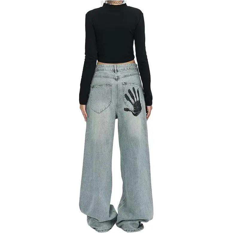 PAINT STAIN Jeans Unisex Light Blue-5