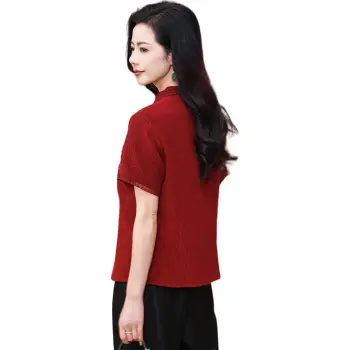 Yi Mengyuan Silk Shirt Women's Red