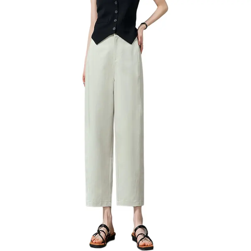 Weixi Casual Pants Women's Cream Apricot-2