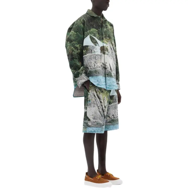MSGM La Vedetta print Shorts-3