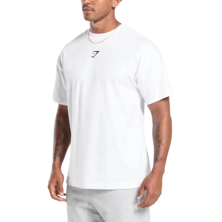 GYMSHARK T Shirts Men White-3