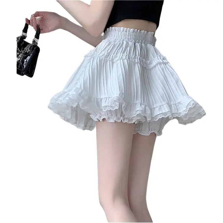 Mu Xiao Xin Casual Short Skirts Women's White-1