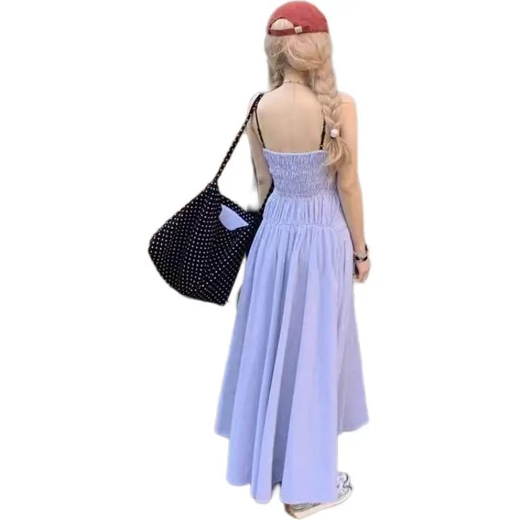 ABCMININ Slip Dresses Women's Blue-1