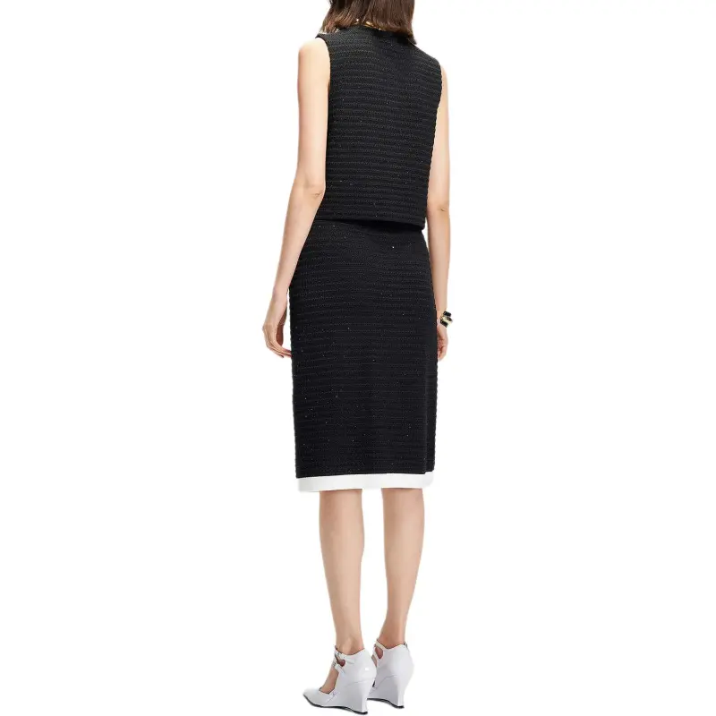 KARL LAGERFELD SS25 Casual Long Skirt Women's Black-3