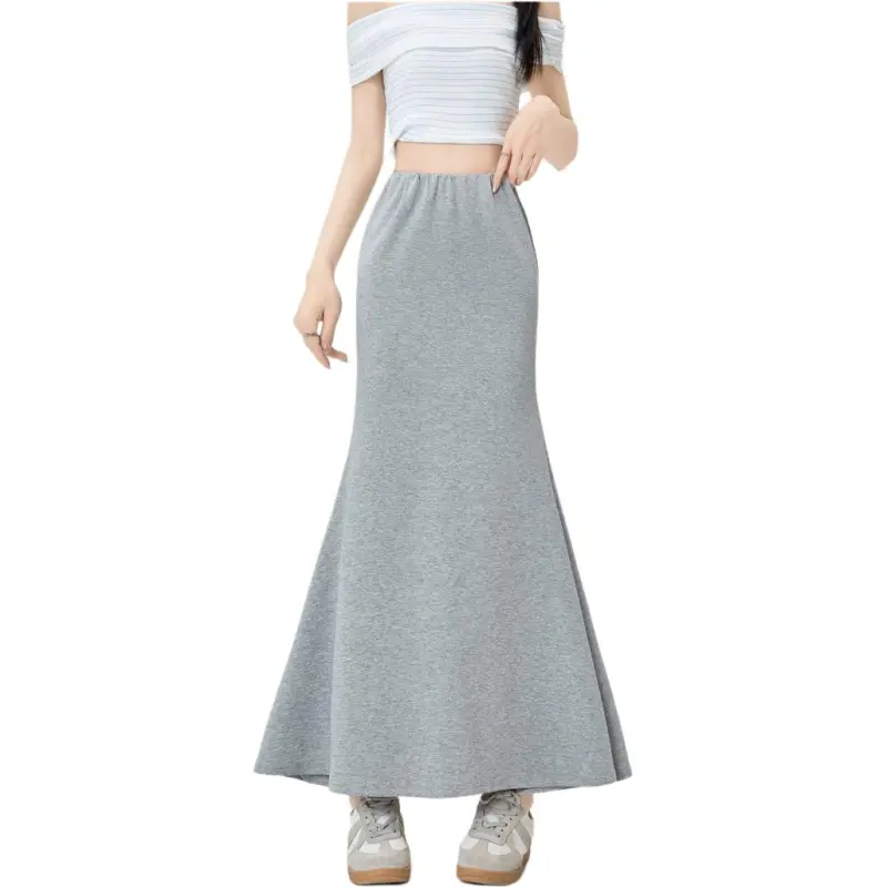 Flowers In Water Casual Long Skirt Women's-3