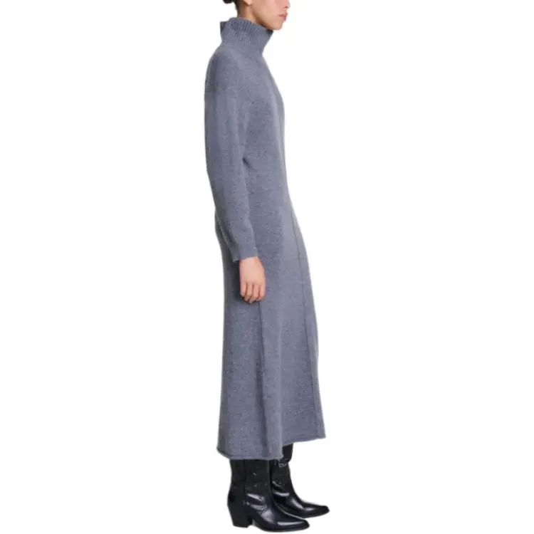 Maje Long Sleeved Dress Women's Gray-3