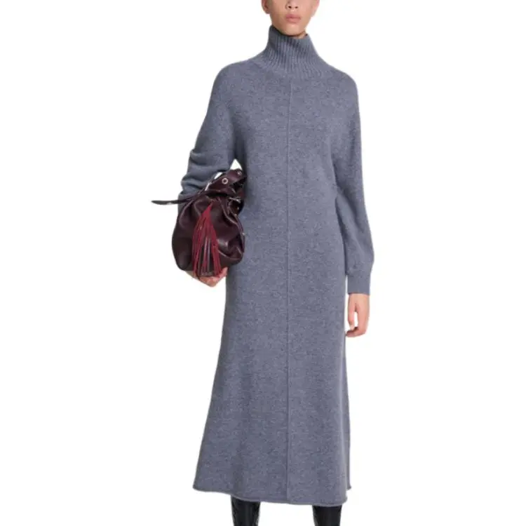 Maje Long Sleeved Dress Women's Gray-1