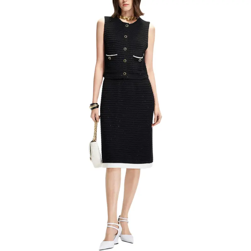 KARL LAGERFELD SS25 Casual Long Skirt Women's Black-1