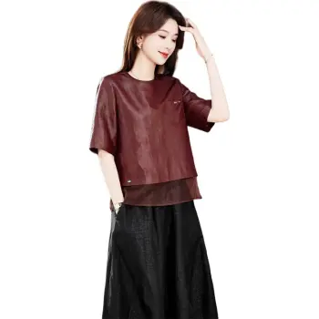 Yi Mengyuan Silk T shirt Women's Red