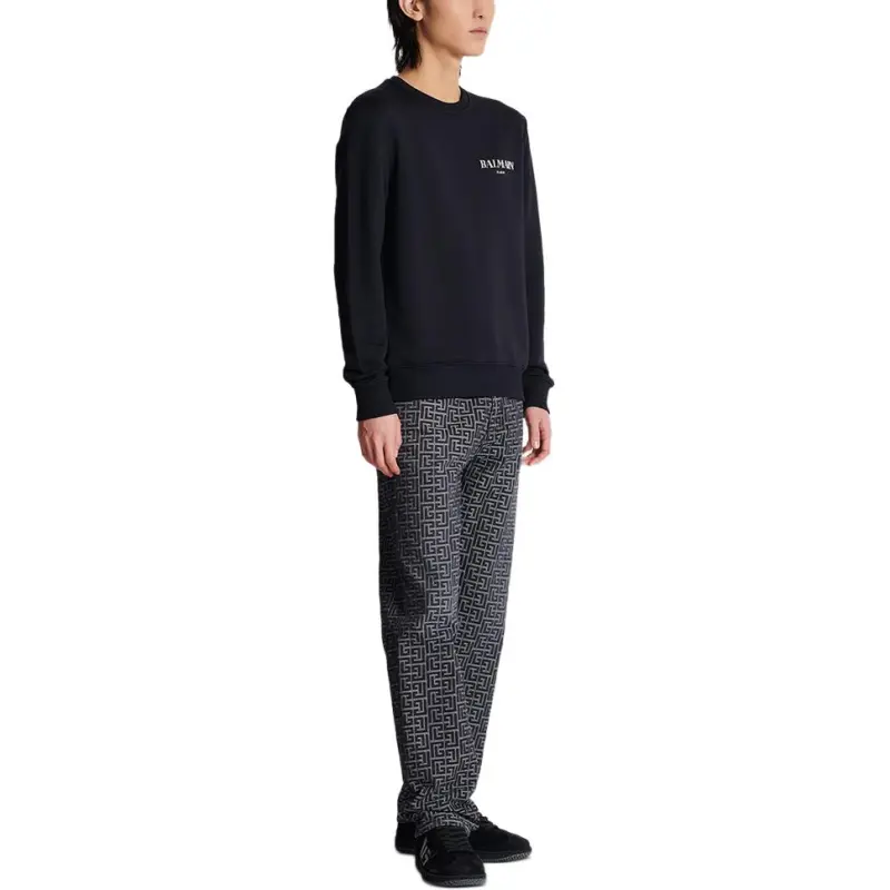 BALMAIN Logo Detailed Crewneck Sweatshirt-5