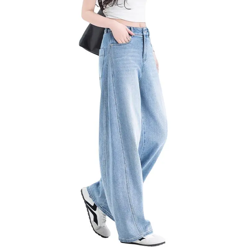 You cow me pants Jeans Women's Light Blue-5