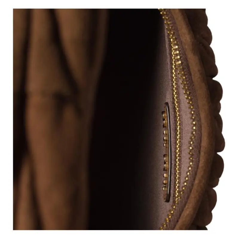 MIU MIU Wander Series Lambskin Handbag Extra Large Women's Cocoa Brown-4