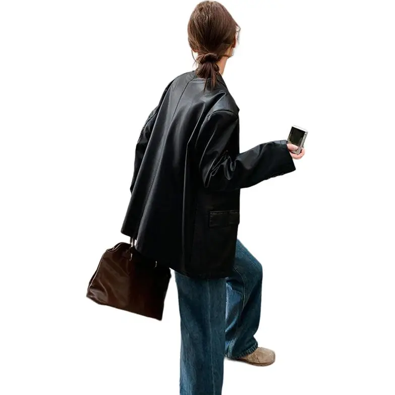 Fele.d Leather Jackets Women's-5