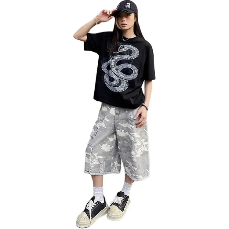 Weles Denim Shorts Unisex Camouflage-4