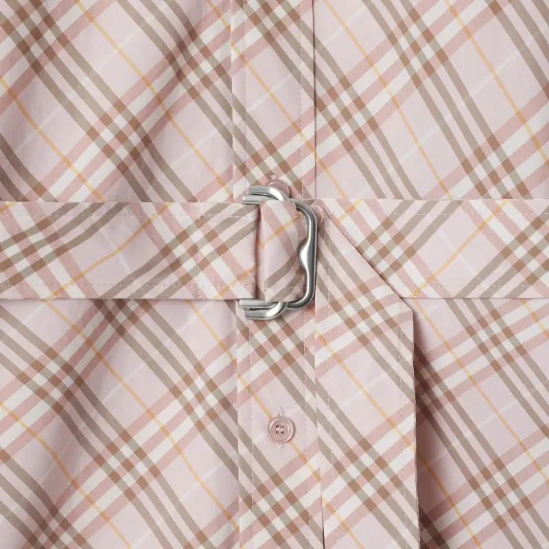 Burberry Checked Shirt Dress-4