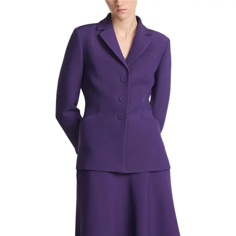 DIOR FW24 Business Suits Coats Women's Purple-2