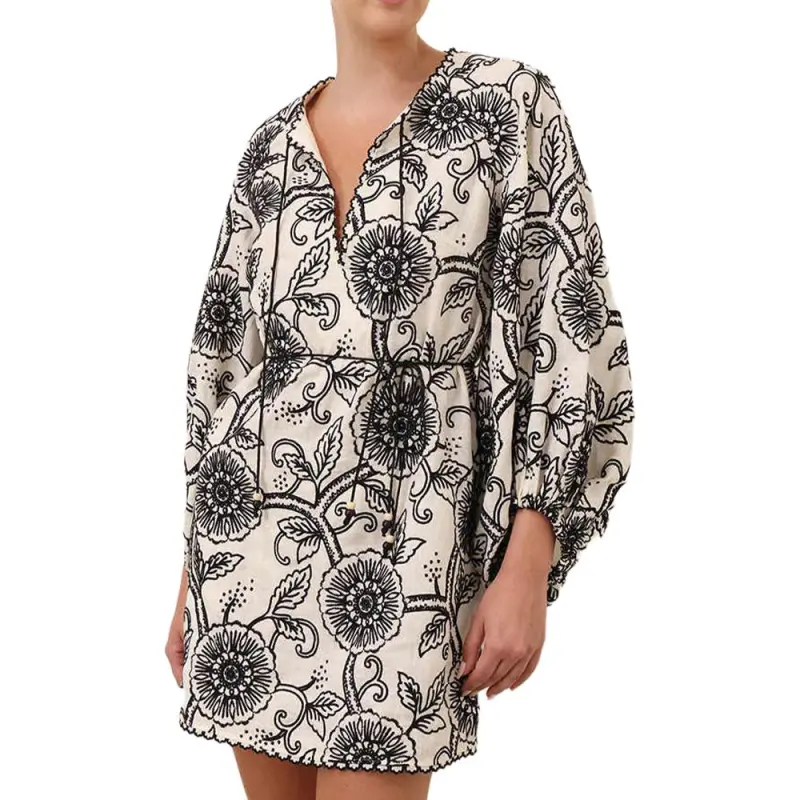 Zimmermann Tallow Embroidered Mini Dress-1