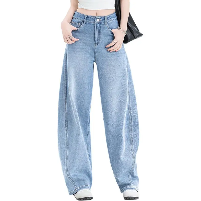 You cow me pants Jeans Women's Light Blue-3