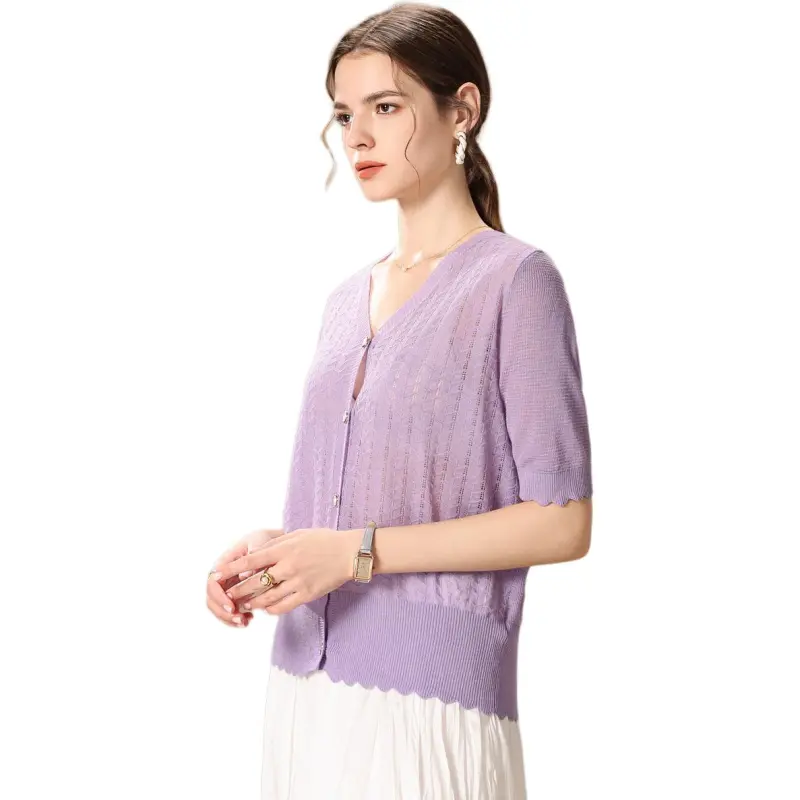 FENHONGMALI Knitwear Women's Purple-1