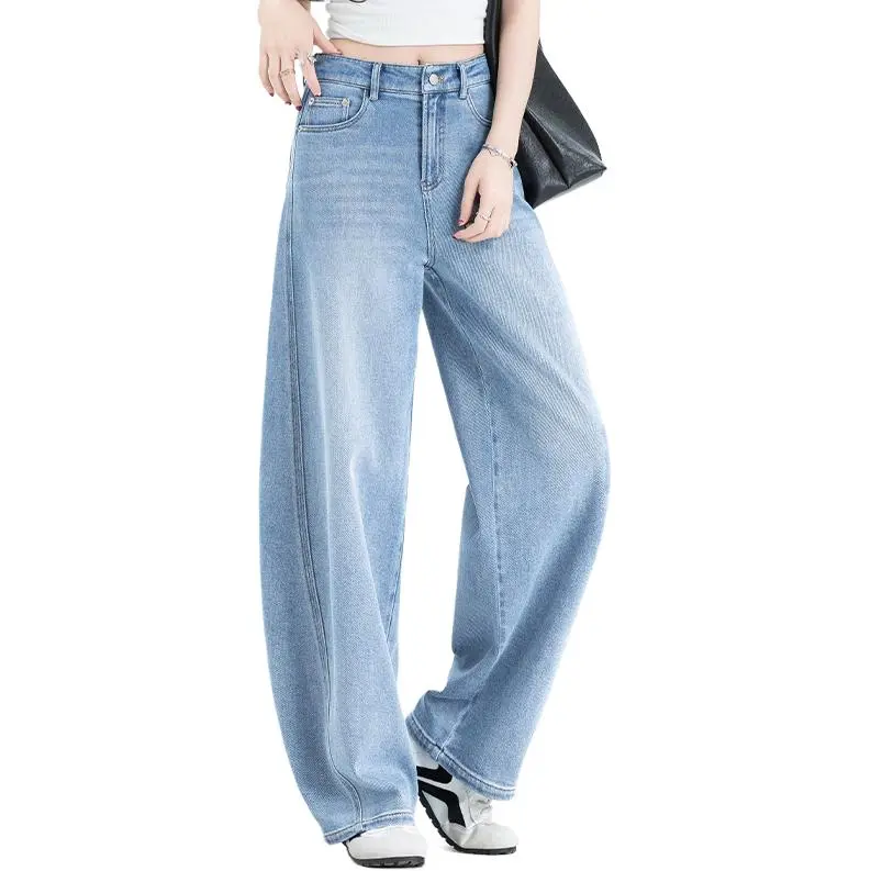 You cow me pants Jeans Women's Light Blue-4