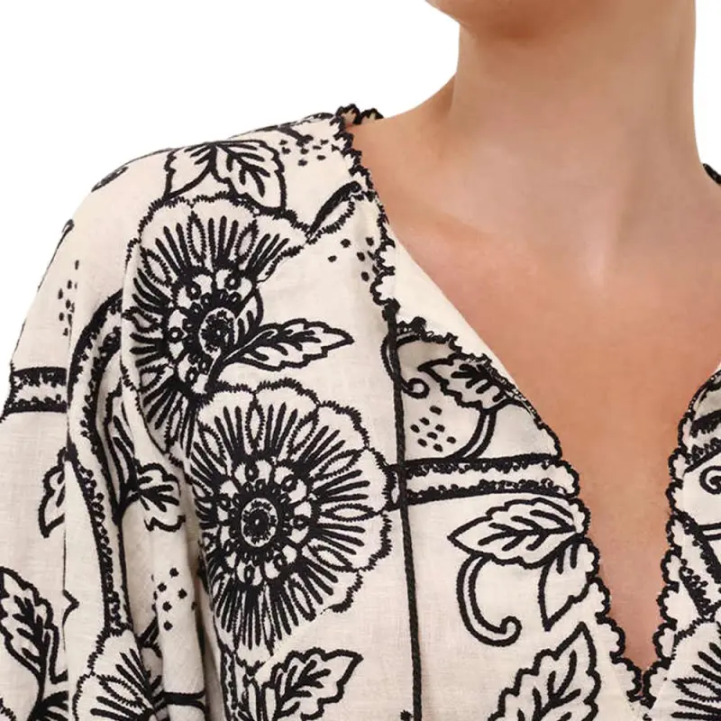 Zimmermann Tallow Embroidered Mini Dress-4