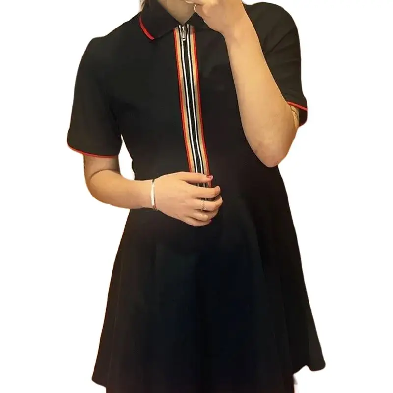 Burberry Short Sleeved Dresses Women's Black-6