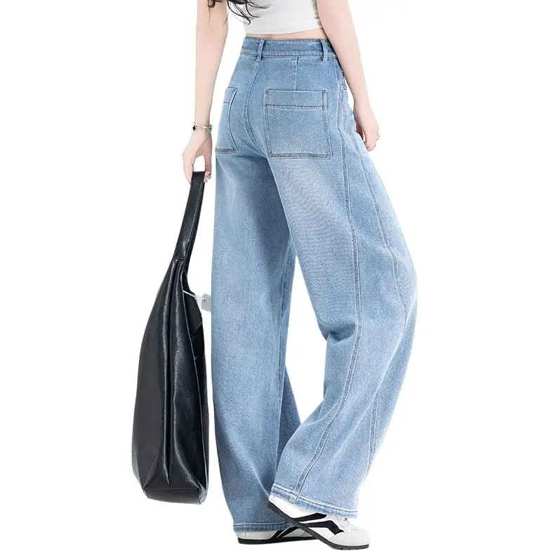 You cow me pants Jeans Women's Light Blue-1