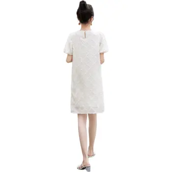 PIERRE CARDIN Short Sleeved Dress Women's White