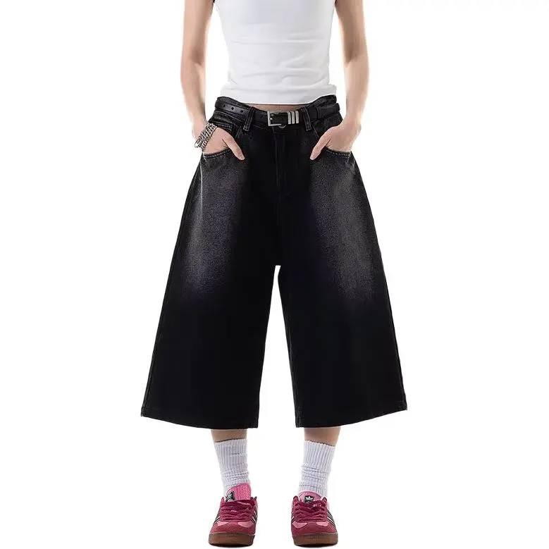 PAINT STAIN Denim Shorts Unisex-2