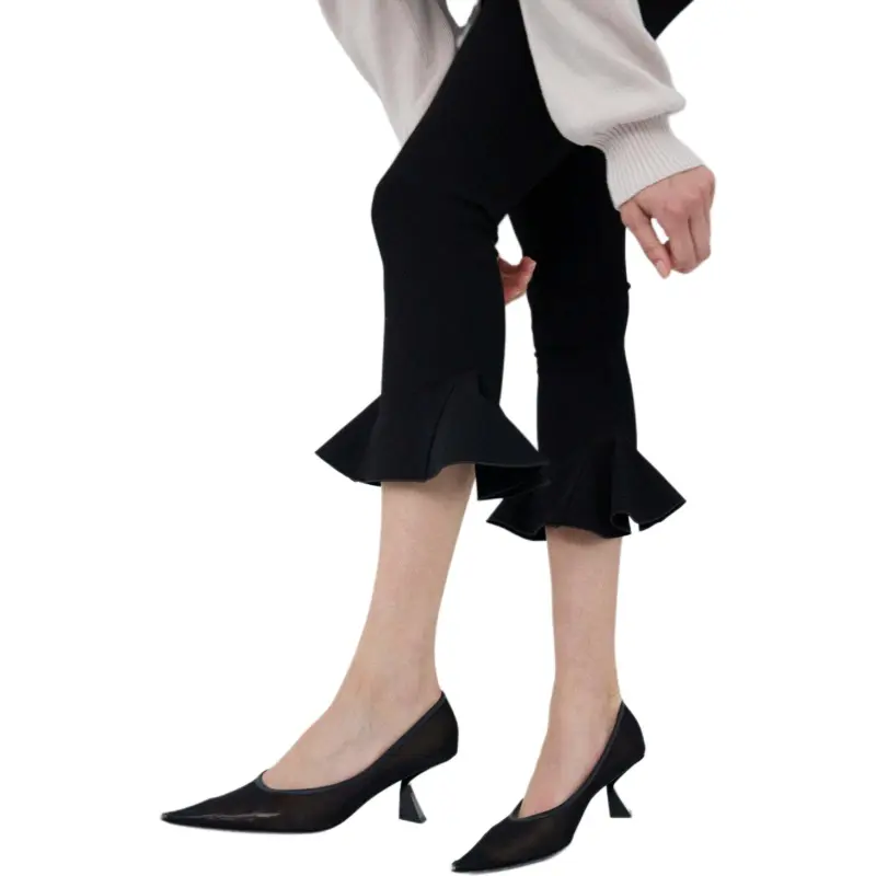 Nensi Dojaka Cropped Flared Trousers-3