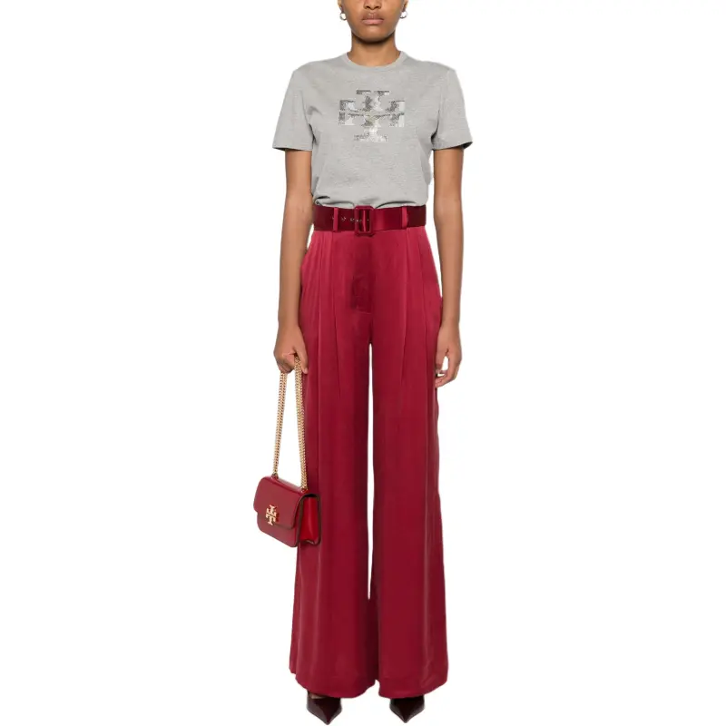 TORY BURCH Logo Embellished Crewneck T Shirt-1