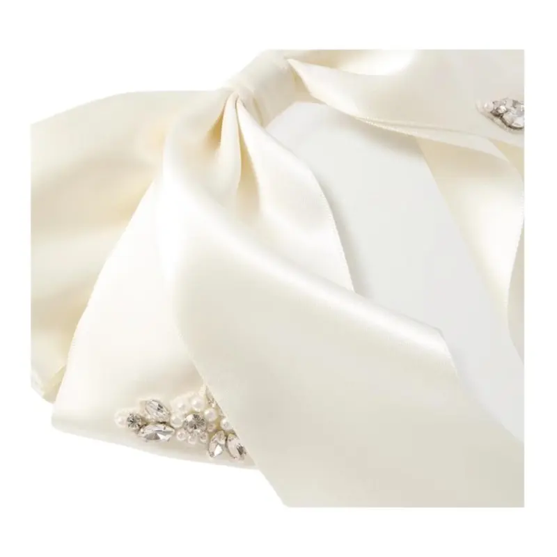 SIMONE ROCHA Crystal embellishment Bow Hair Clip-2