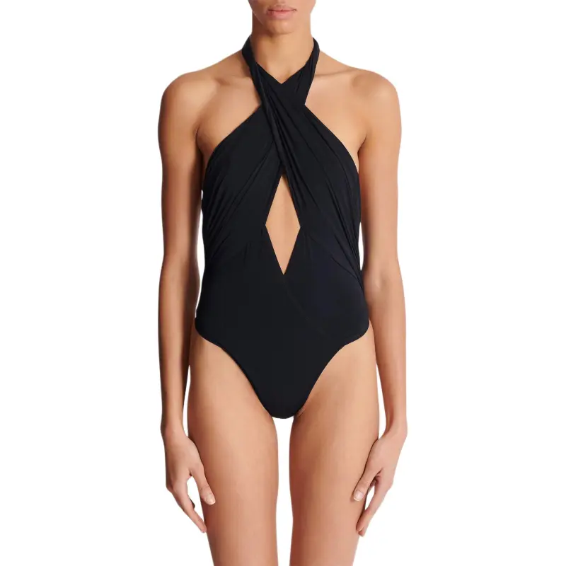 BALMAIN SS25 One piece Swimsuit Women's Black-3