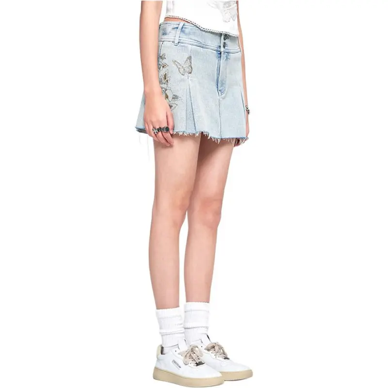 Ed Hardy SS25 Denim Short Skirts Women's-4