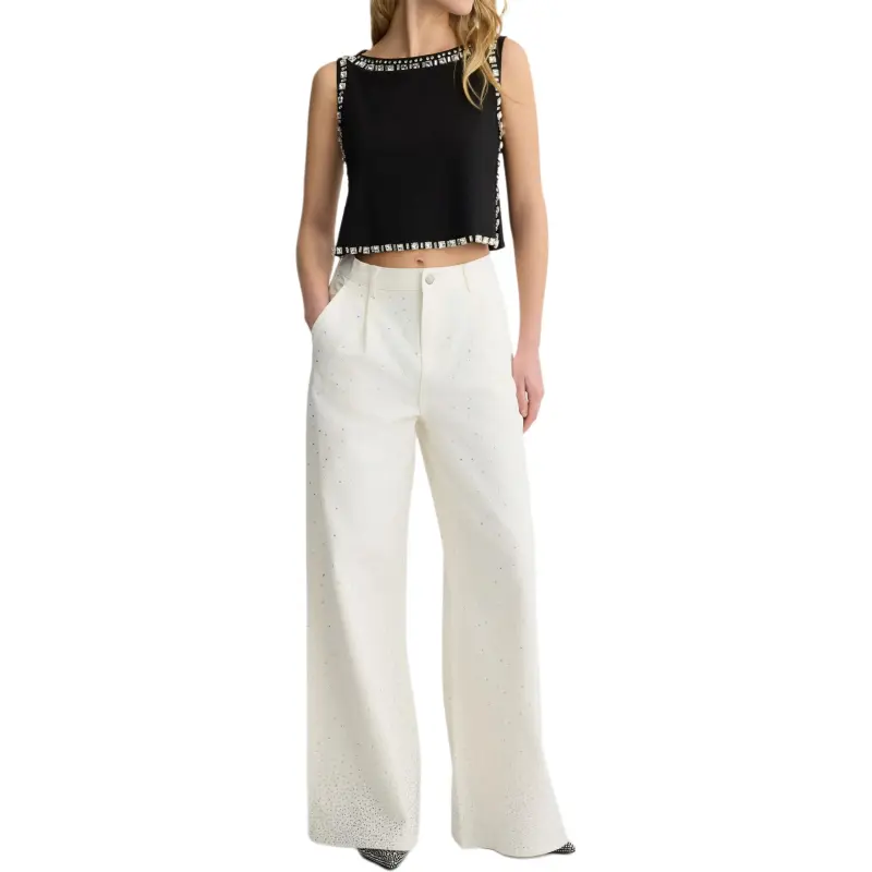 LIU·JO Rhinestone embellished Flared Jeans-1