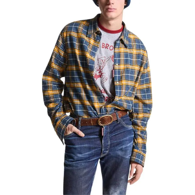 DSQUARED 2 Canadian Check Flannel Regular Shirt-2
