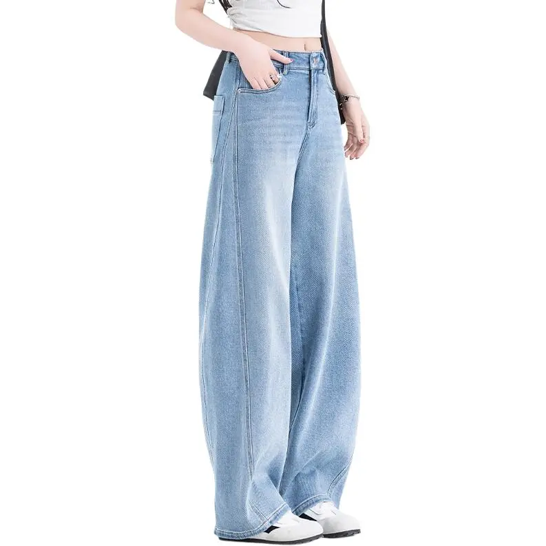 You cow me pants Jeans Women's Light Blue-2