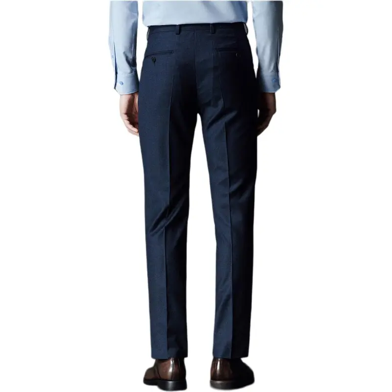 SAINT ANGELO Suit Trouser Men's Twilight Blue With Orange Plaid-1