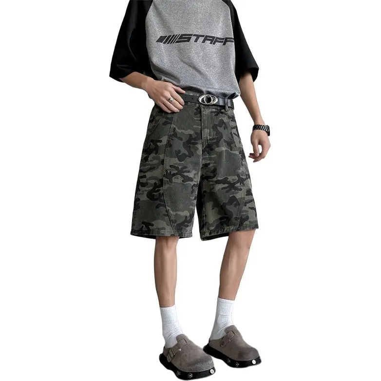 CORNILOT Denim Shorts Unisex Camouflage-1