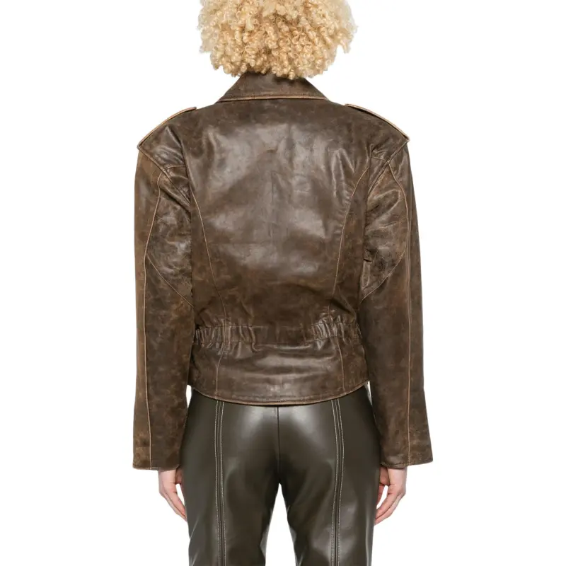 R13 Oversize shoulder Biker Jacket-2