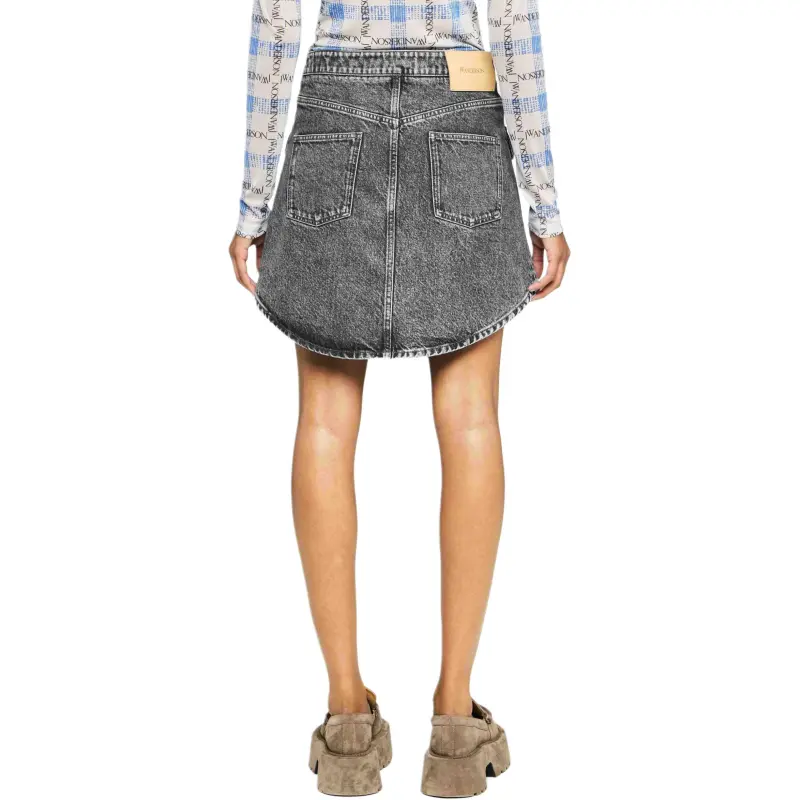 JW Anderson Logo Patch Denim Skirt-2