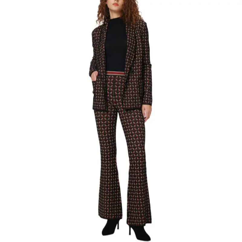 DVF Diane Von Furstenberg Ashdon Knit Jacquard Pants-1